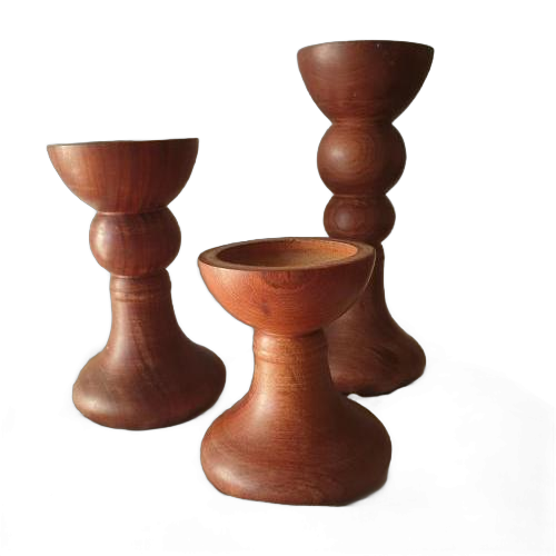 Wooden Candle Stick Holders