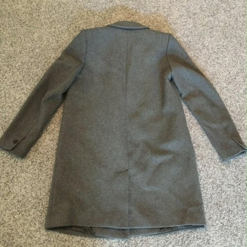 Pre loved TRF Wool Blend Gray Long Jacket excellent condition