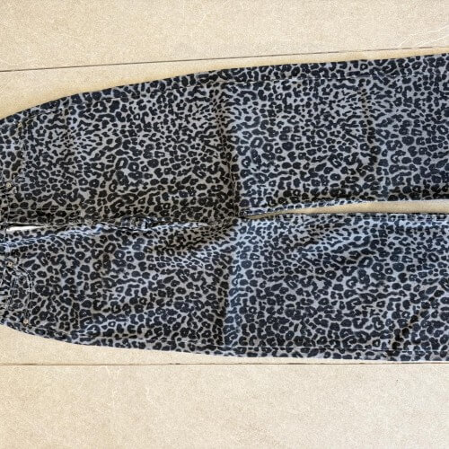 Black and Grey Leopard Print Jeans