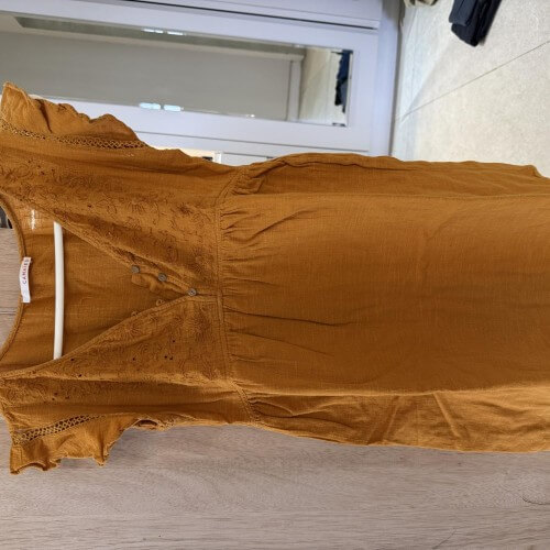 Mustard Boho Mini Dress